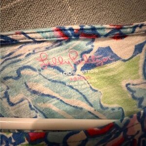 Lilly Pulitzer Blue and Green Patterned Top